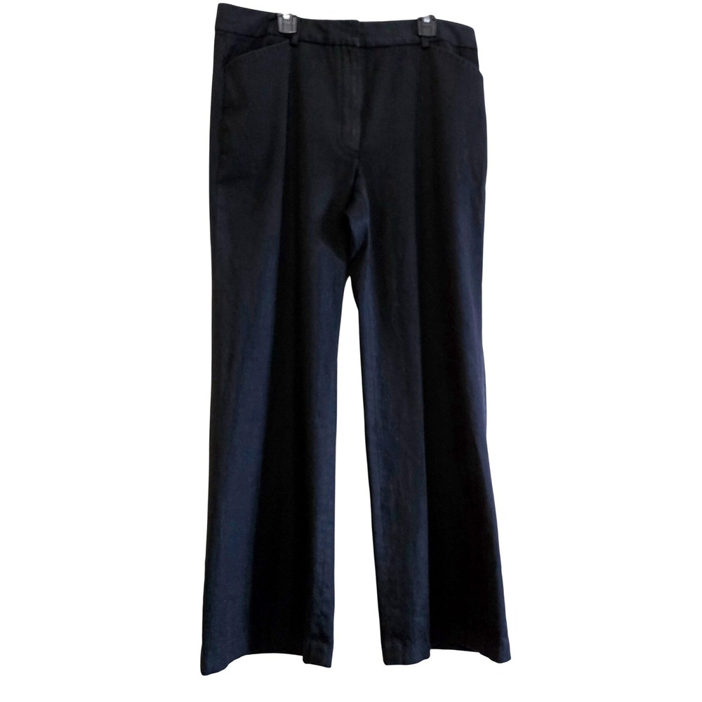 Elie Tahari, Women's Wool, Black Wide Leg Dress Pants,Trouser Style, Sz 12